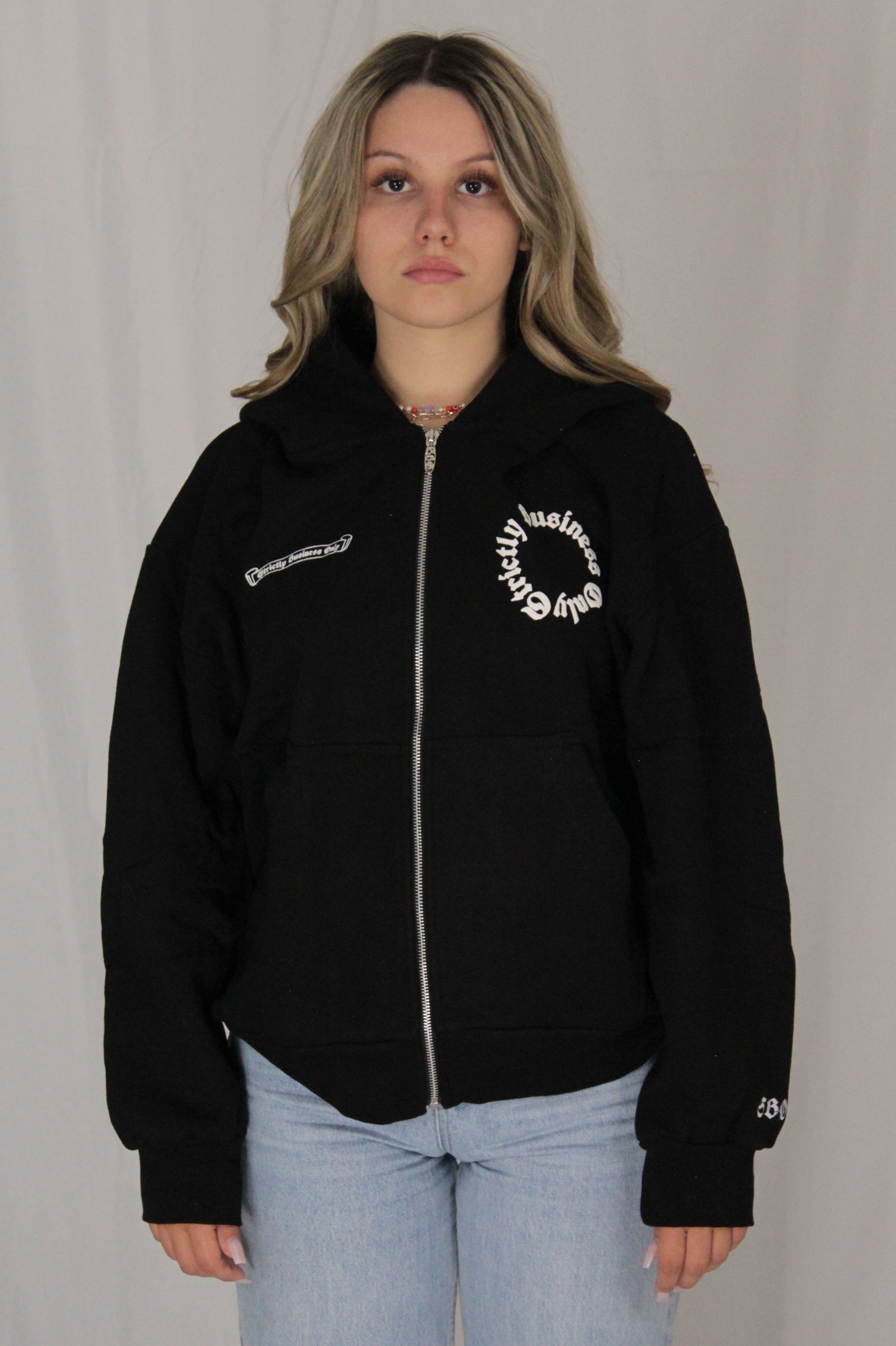 CIRCLE LOGO ZIP UP HOODIE