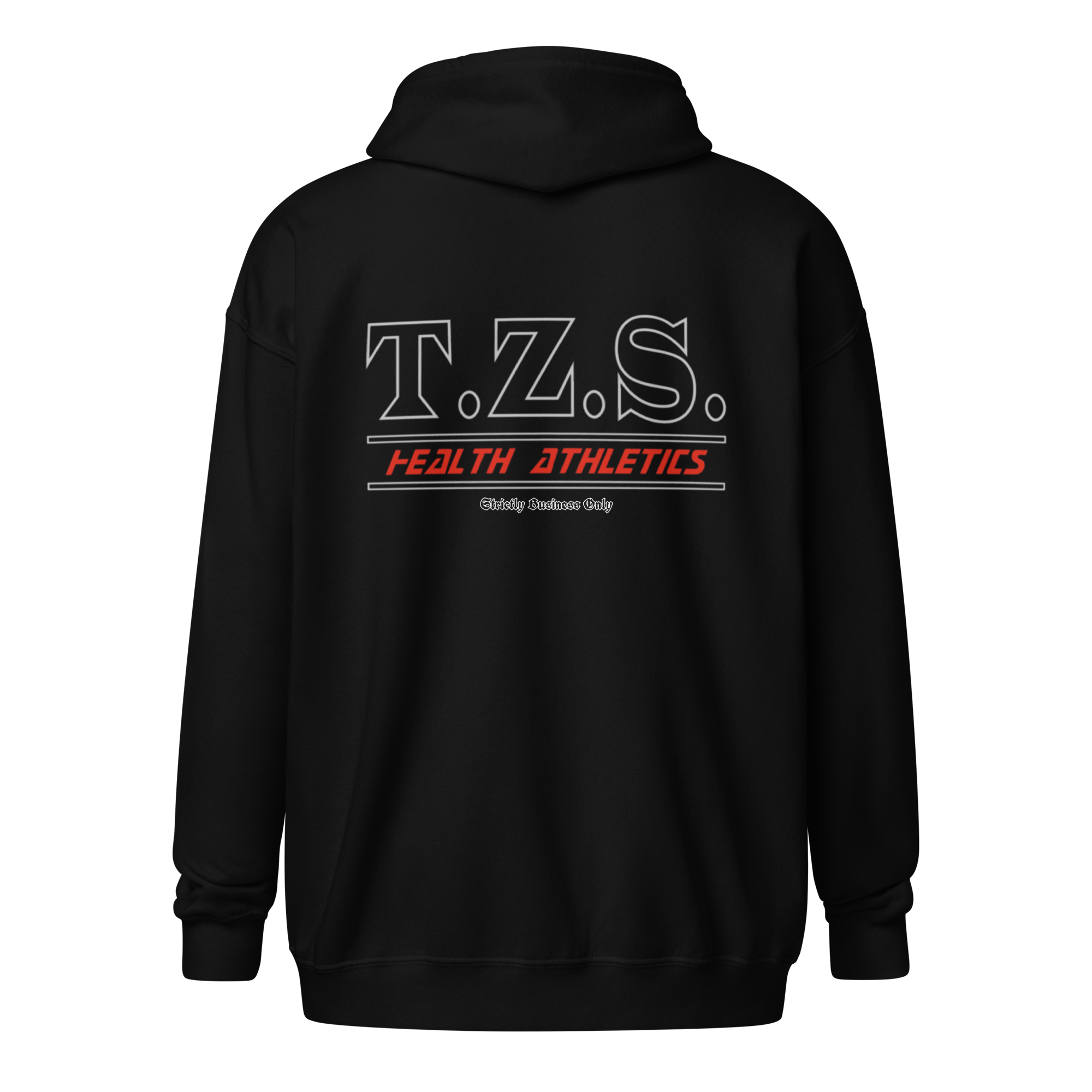 T.Z.S. ZIP HOODIE BLACK