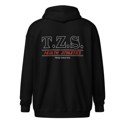 T.Z.S. ZIP HOODIE BLACK