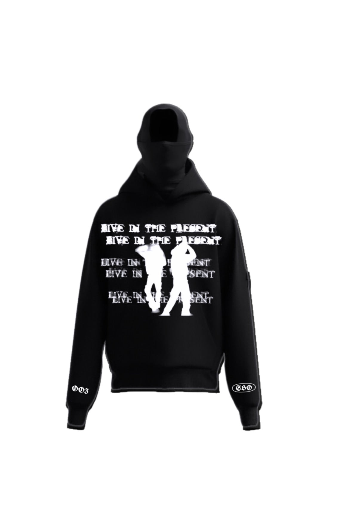 LIVE IN THE PRESENT BLACK HOODIE