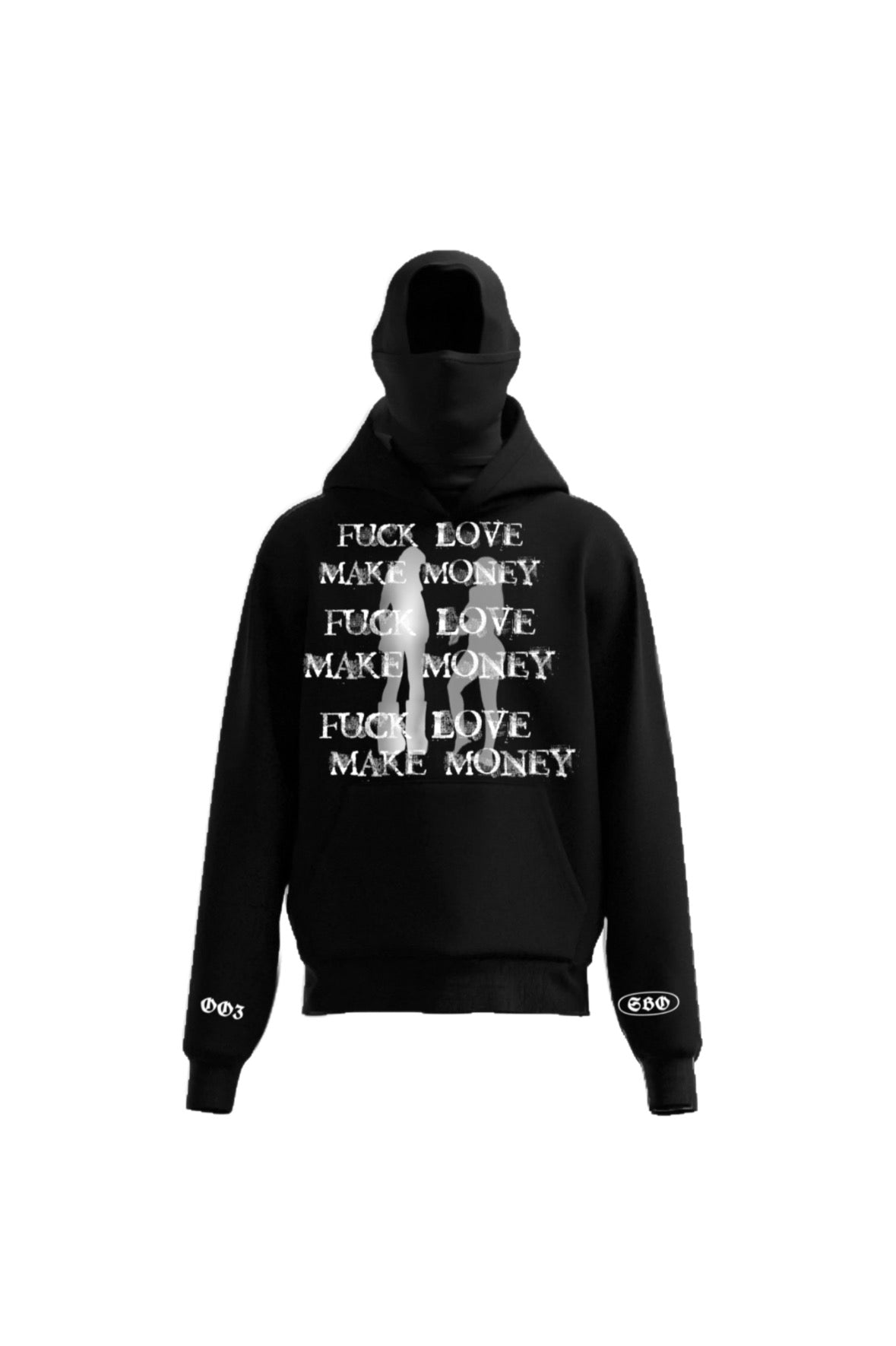 F*CK LOVE MAKE MONEY BLACK HOODIE